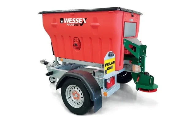 Wessex Polar One Salt And Grit Spreaders | Middlewich Machinery A cutout picture of wessex polar one salt and grit spreaders placed in a white plain background